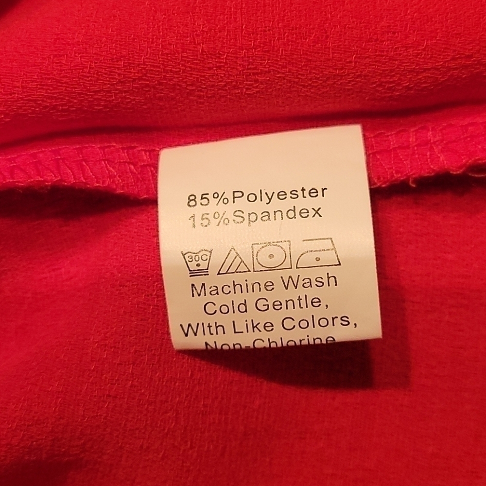 Tomato Red Short Sleeve Tie-Waist Belted Maxi Blouse - Picture 5 of 6